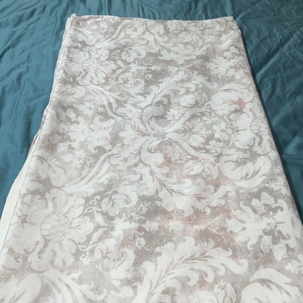 Pottery Barn leaves Floral Medallion Linen Blend Duvet Cover king